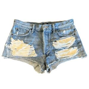AGOLDE HEAVY DISTRESSED PARKER SHORTS